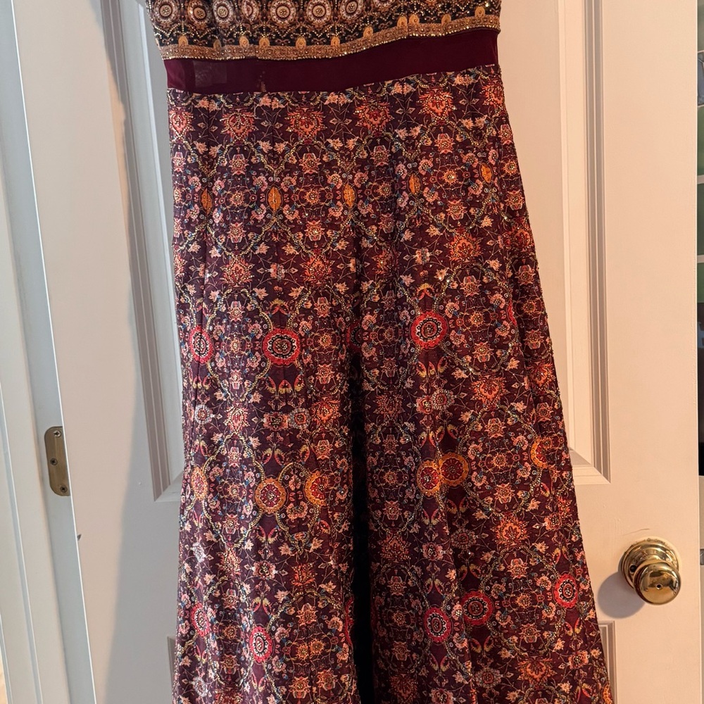 Floral Patterned Sabyasaachi inspired Indian Wedding Gown